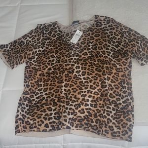 Knit leopard top